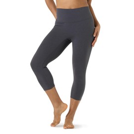 LAPASA Women's Capri 3/4 Sports Leggings High Waist Push Up High Waist Pockets L02A/B1, Inner waistband pocket: mottled grey, xl