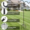 Gtongoko Double Shepherds Hook for Outdoor, 76 Inch Bird Feeder