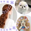 Pack of 10 Small Flower Hair Clips White Flowers Hair