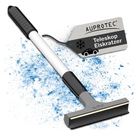 AUPROTEC Ice Scraper, Telescopic, Ultra-Light, with Brass Blade, Pink Blue, Grey