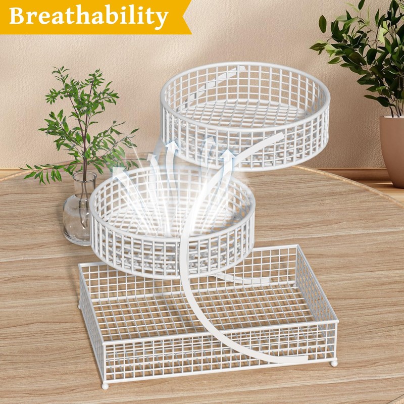 3 Tier Makeup Organizer for Vanity, Large Bathroom Countertop Organizers,