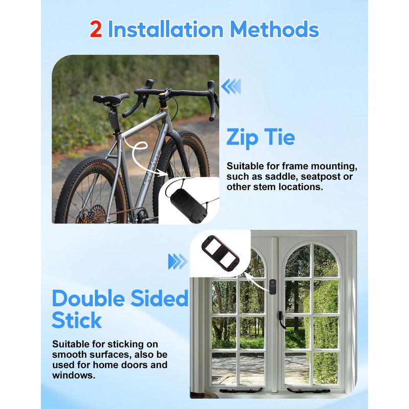 Cruxer Bike Alarm Remote Motion Sensor System, Motorcycle Alarm with