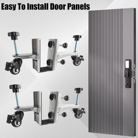 Door Installation Tool Kit, Heavy Duty Door Lifter Dolly with Rotating for 0.8 to 2.4 inch Pre-Hung, Slab, and Front Doors, Steel Door Dolly Installation Tools Used for Commercial & Residential Use