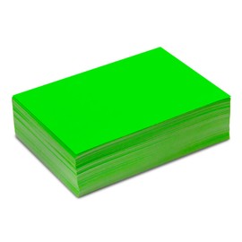 younikat 150 Labelling Labels in Neon Green, 10 x 7 cm, Neon Paper Labels for Labelling, Universal, dv_398