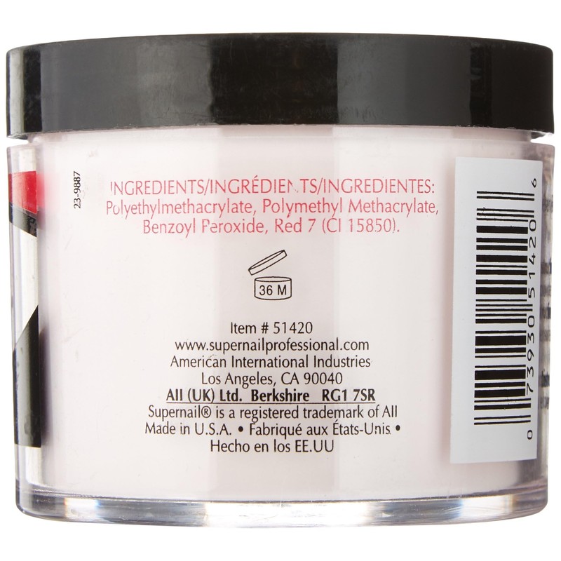 Supernail Nail Powder, Pink, 4 Ounce