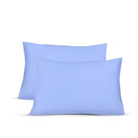 Sapphire Collection 2 x Luxury Pair of Housewife Pillow Cases Non Iron Percale Bedroom Bedding Pillow Cover (Blue)