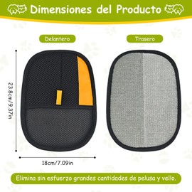 Janety Guante Quita Pelos Mascotas Reutilizable, Removedor de Pelo de Perro y Gato de Doble Cara con Efecto Electrostático para Ropa, Sofá y Alfombra (1PCS)