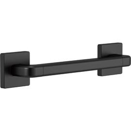 Delta Faucet 41912-BL Modern Angular Concealed Screw ADA-Compliant Decorative Grab Bar, 12 in x 1-1/4 in, Flat Black