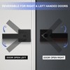 RAZCC Privacy Door Levers, 8 Pack Matte Black Door Handles