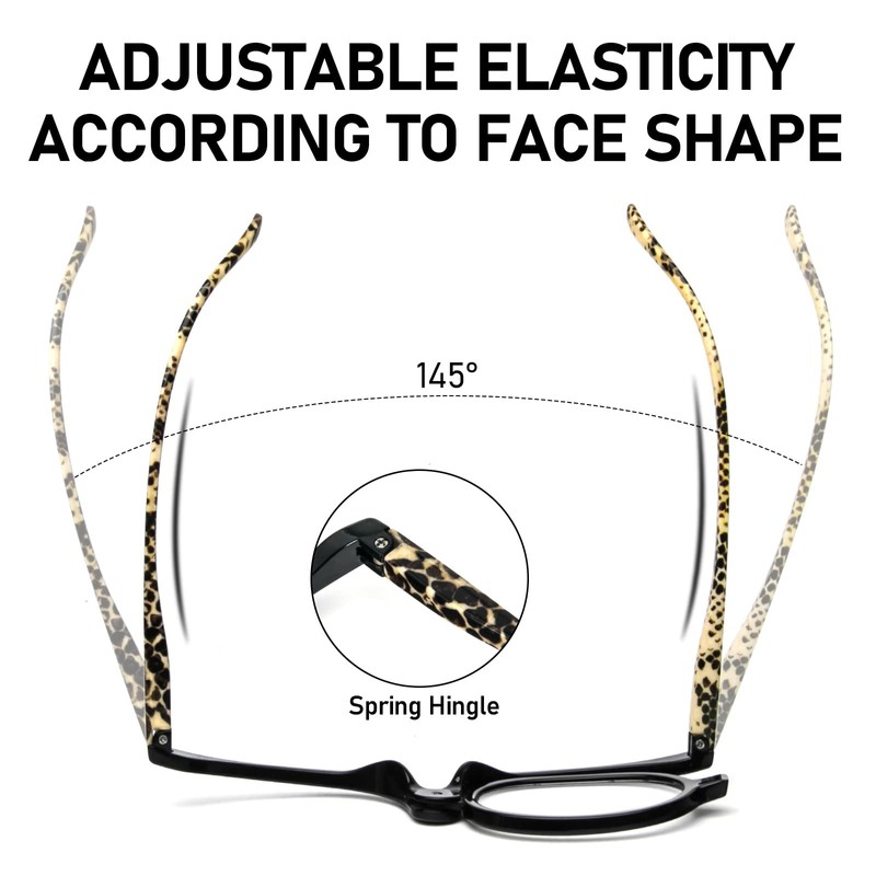 MMOWW 2 Pairs Makeup Reading Glasses for Women Magnifying Flip