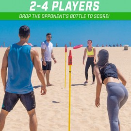 GoSports Tipsy Toss Game Set - Flying Disc Bottle Drop Yard Game - Choose Pro or Standard