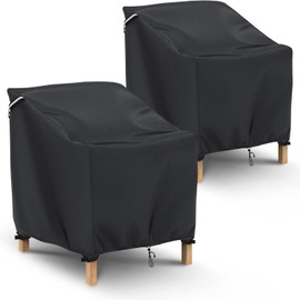 Gasadar Patio Chair Cover - 2 Pack, Patio Furniture Covers Waterproof, Heavy Duty Outdoor Chair Covers, Lawn Outdoor Furniture Cover -30" W x 34" D x 38" H