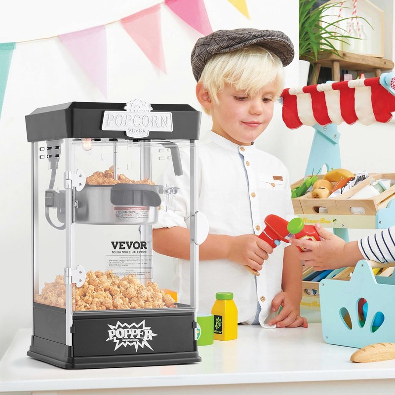 VEVOR Popcorn Maker, 480W Popcorn Popper Machine, 4 Oz Kettle