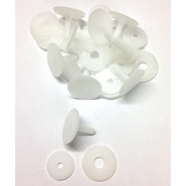 celloexpress Slim Animal Joints 25mm White - Teddy Bear & Soft Toy Making Limbs and Head Joints - Pack of 10