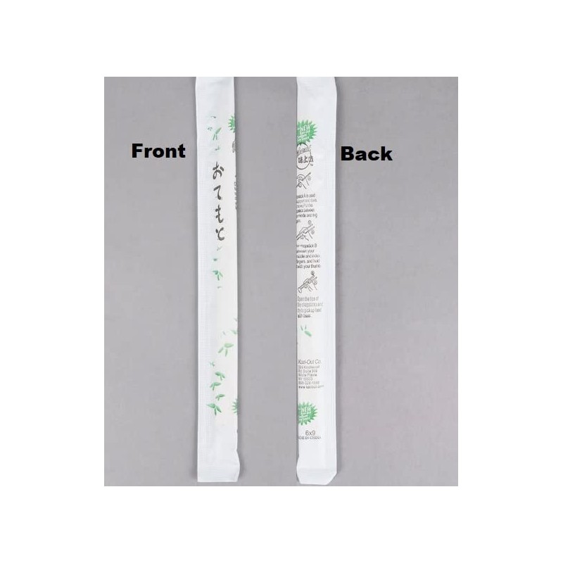 Oasis Supply, 9" Japanese Style Mikami Bamboo Chopsticks, Sleeved and