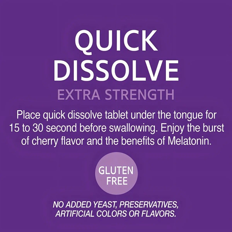 Melatonina 120 Tab Masticables 10mg Dormir Mejor Relajación Sabor Cereza