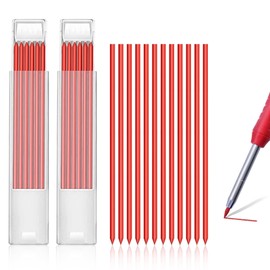12Pcs 2.8 mm Pencil Replacement Refills, Refills for Carpenters Mark Pencils, Red Tracer Pencil Refills for Woodworking Marking Drawing, Mechanical Pencil Leads are Available for Composition