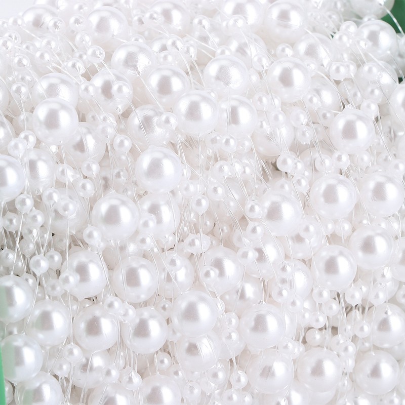 Faux Pearl Bead String Artificial Beading Accessories DIY Bouquet Clothes