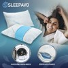 Sleepavo Shredded Memory Foam Pillows - Gel Cooling Queen Size