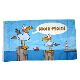 Flag Moin Moin Seagulls 90 x 150 cm