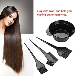 Kit de pinceles y cepillos para el cabello de 4 piezas para teñir el peinado Color de belleza Set de peine para profesionales Herramienta de resaltado negro