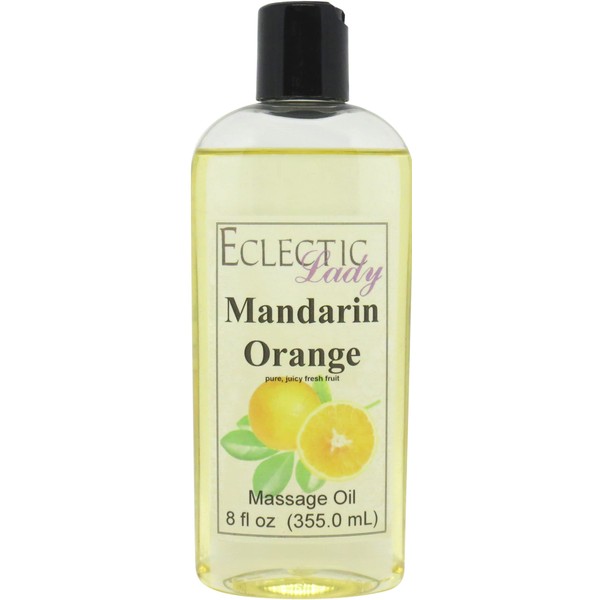 Mandarin Orange Massage Oil, 8 oz, With Sweet Almond Oil