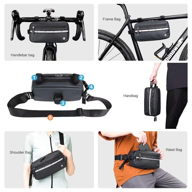 Rhinowalk Multifunction Bike Handlebar Bag Front Bag Bicycle Frame Bag