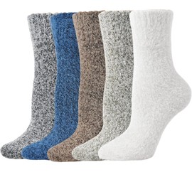 Marchare Women Fuzzy Socks Warm Thick Fluffy Socks Winter Wool Socks Cozy Fuzzy Socks For Women 5-11