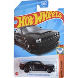 Hot Wheels '18 Dodge Challenger SRT Demon, Muscle Mania 6/10 [Black] 151/250