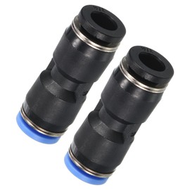 TA-VIGOR 1/4" to 6mm Push to Connect Fittings, 5 Pack Straight Union Push Reducers, Push Fit Connectors for PU Nylon PTFE Tubing, Pneumatic Air Line Quick Fitting, Push Lock Coupler