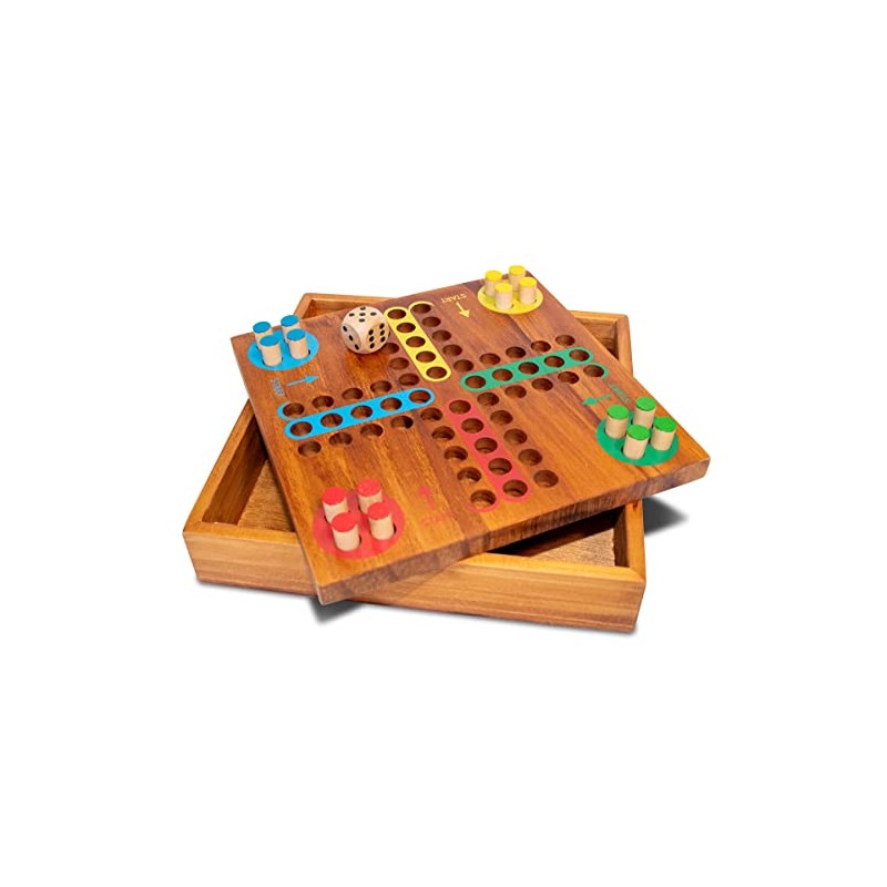 BrainCandy Wooden Travel Games (Wooden Pachisi)