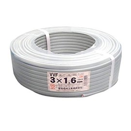 Fuji Electric Wire VVF Cable 1.6 mm x 3 Cores Sold by 3.3 ft (1.6 x 3 m) Units