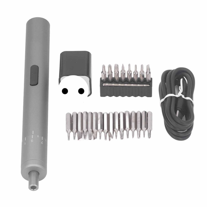 Electric Screwdriver Cordless Rechargeable 395RPM with 24Pcs Bits for Repair