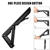 2 x Folding Brackets Heavy Duty 250 mm, Black Metal