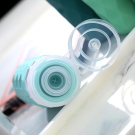 Gemice - Botellas de viaje para artículos de cambiador, botellas de viaje portátiles aprobadas por Tsa de 3 onzas, sin BPA, a prueba de fugas, recipientes de tamaño de viaje, accesorios de viaje para champú acondicionador loción (paquete de 4)