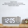Projection Alarm Clock USB Rechargeable White Light Snooze Function Adjustable