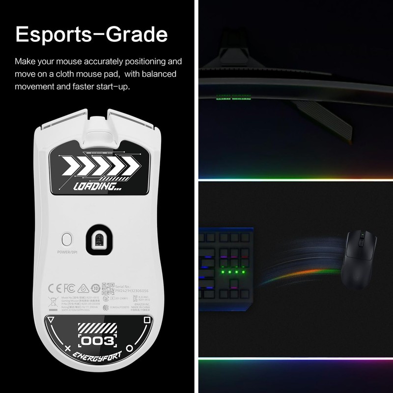 MOSHOU Glass Mouse Skates Fit for Razer Viper V3 Pro,