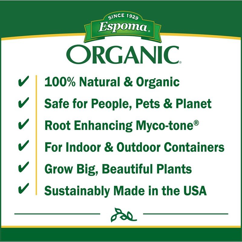 Espoma Organic Potting Soil Mix - All Natural Potting Mix