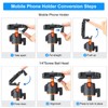 Camera Tripod, 13.7in to 55.7in Lightweight Extendable Selfie Stick Tripod