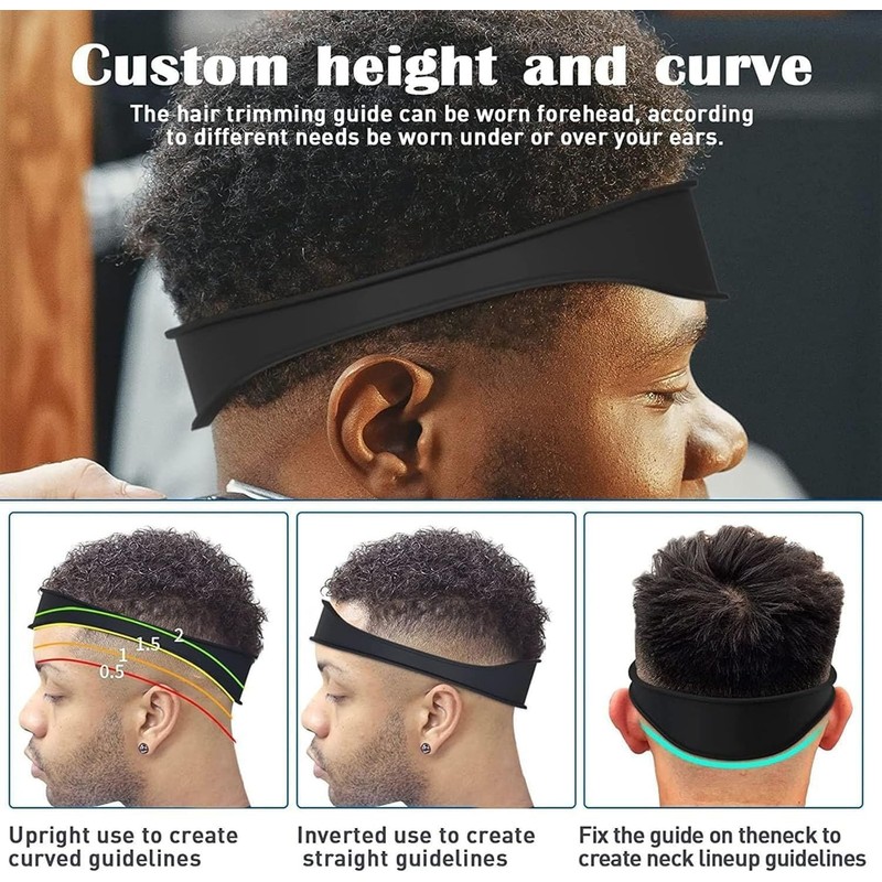 3 Pcs Barber Combs, Barber Combs with Hair Trimming Guide,