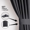 AmeliaHome Blackout Curtain 140 x 245 cm Anthracite Pack of