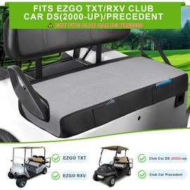 iLSKW Golf Cart Seat Cover Blanket Fit Club Car Precedent/DS (2000-UP) EZGO TXT/RXV Front Seat Cushion, Universal Golf Cart Seat Covers Towel with 2 Pockets for All Seasons