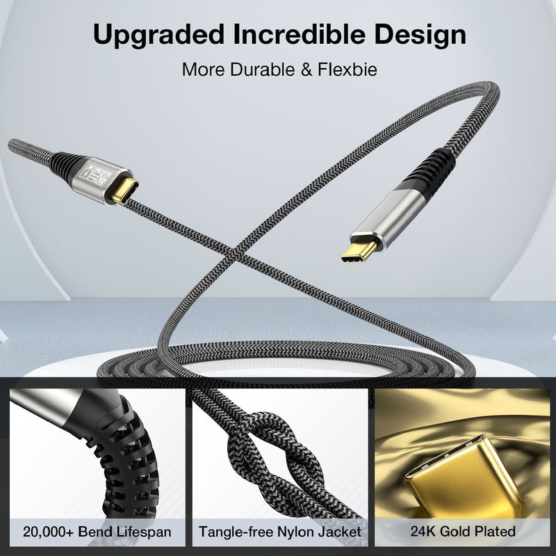 USB C to USB C Cable 20Gbps 240W Fast Charging