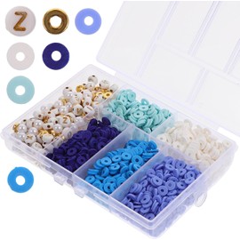 FUOYLOO Kit para Hacer Pulseras Cuentas de Arcilla, Material para Bisutería Diy, sin Olor, Adecuado para Actividades Familiares y Manualidades Infantiles