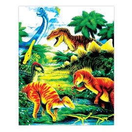 Royal Brush Color Pencil by Number Kit 8.75"X11.75"-Dinosaur Fun, Multicolor