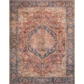 Loloi II Layla Red / Navy 7'-6" x 9'-6" Area Rug