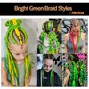 Herina Green Braiding Hair For Braids One Pack Jumbo Fake