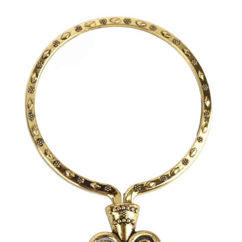 3X Retro Magnifying Glass Elderly Kids Handheld Magnifier for Reading