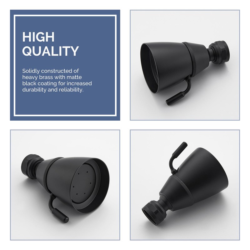 Angle Simple Shower Head, Brass High Flow Shower Spray Head,