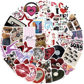Y2K Girls Stickers for Laptop(50 Pcs),Gift for Kids Teens Adults Girl,Y2K Girls Waterproof Stickers for Water Bottle,Vinyl Stickers for Scrapbook,Journal,Dairy,Skateboard